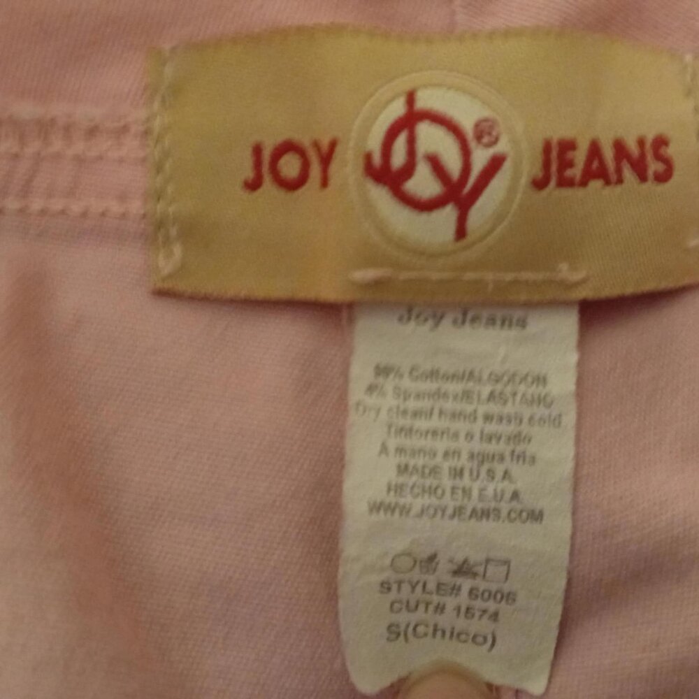 RARE Vintage Y2K Joy Jeans Pink | Low Rise Bondage Zipper Cargo Pants Size S - Picture 2 of 10
